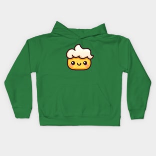 Ice cream hair smiley face emoji Kids Hoodie